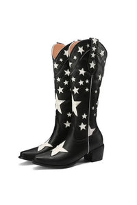 Bota cowboy Stars preta