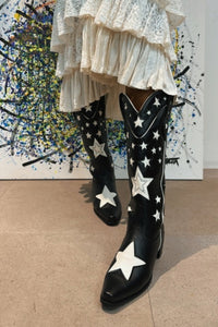 Bota cowboy Stars preta