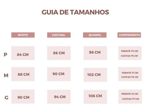 Tabela de medidas