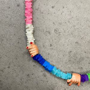 Red nails necklace