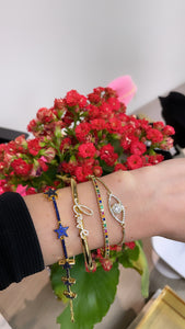 Pulseira olho grego cristais