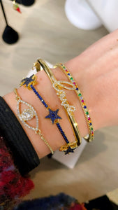 Pulseira olho grego cristais
